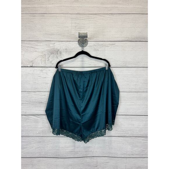 Old Navy Plus Size Teal Lace Trim Satin Matching Pajama Set Size 4X - Picture 7 of 13